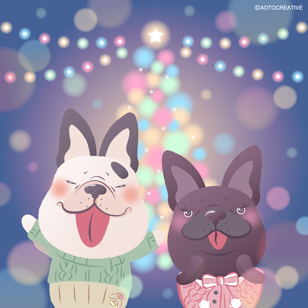 ニットコーデ イルミネーション